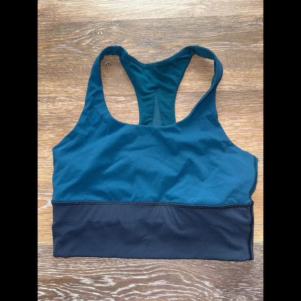 Lululemon Invigorate Bra *Long Line Nile Blue/Nocturnal Teal Size 6